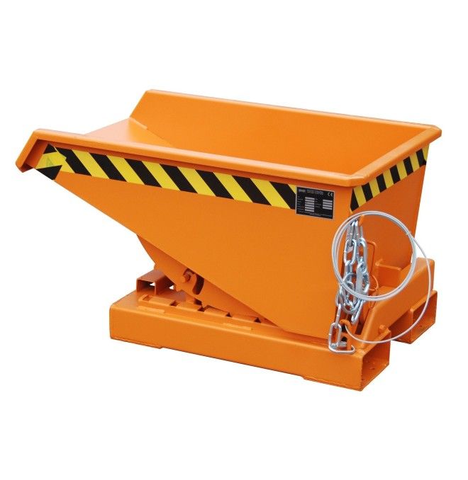 Recipiente Inclinável--Recipiente tilting, pintado, amarelo laranja
