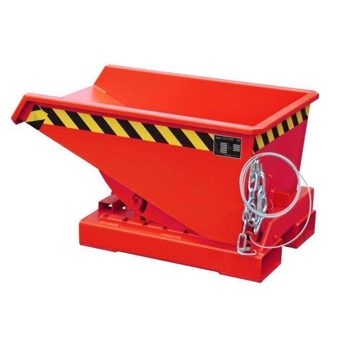 Bacs Basculants--Conteneur tilting, peint, feu rouge
