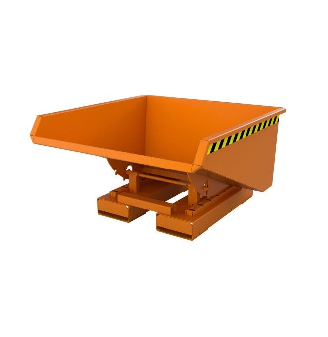 Recipiente Inclinável--Recipiente tilting, pintado, amarelo laranja