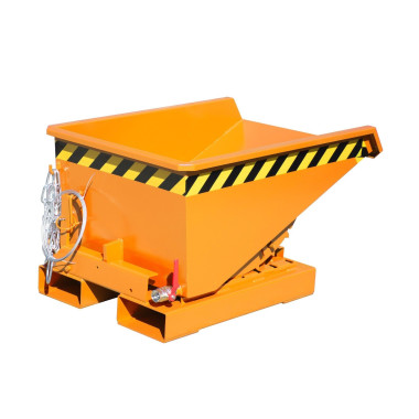 Contenitore Ribaltabile-Mini contenitore vetro, dipinto, giallo arancio