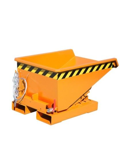 Contenitore Ribaltabile-Mini contenitore vetro, dipinto, giallo arancio