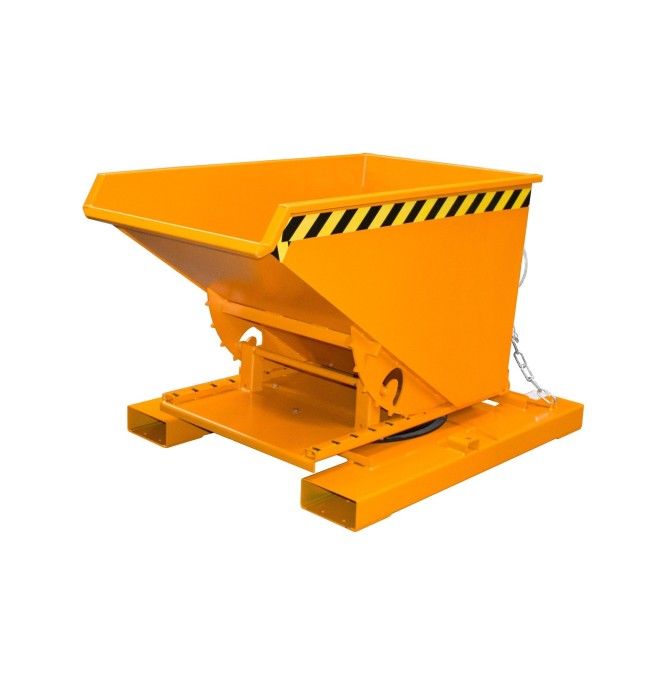 Recipiente Inclinável--Recipiente tilting, pintado, amarelo laranja