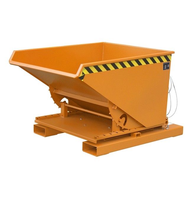 Bacs Basculants--Conteneur tilting, peint, jaune orange