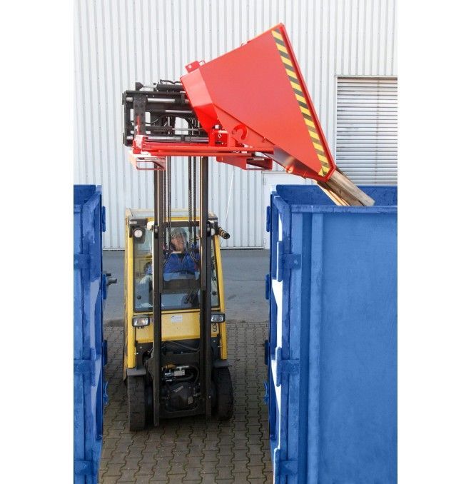 Tilting Container--Container tilting, painted, Red fire