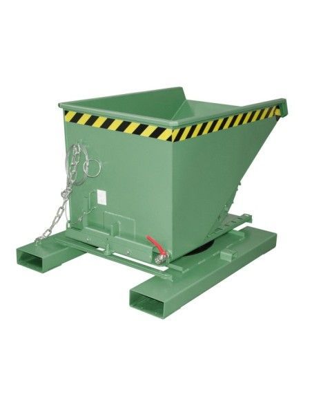 Kippbehälter--Container aus chips, lackiert, grün