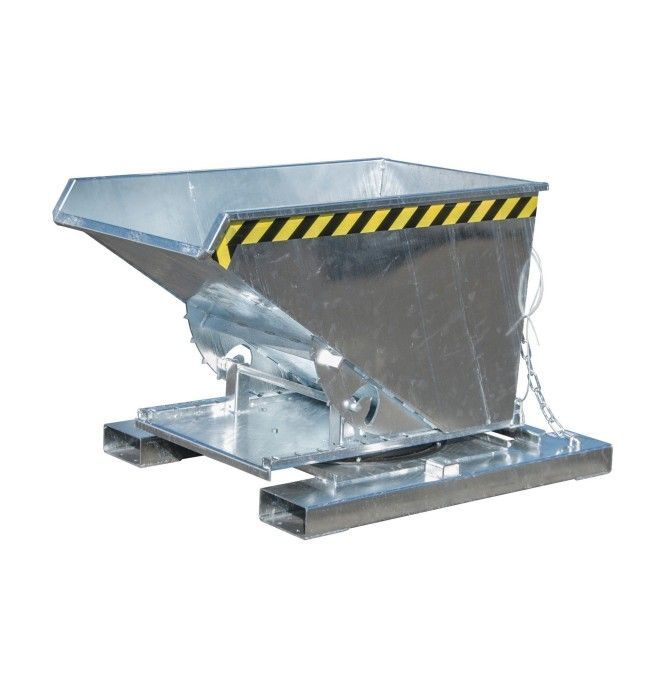 Tilting Container--Container of chips, hot galvanized