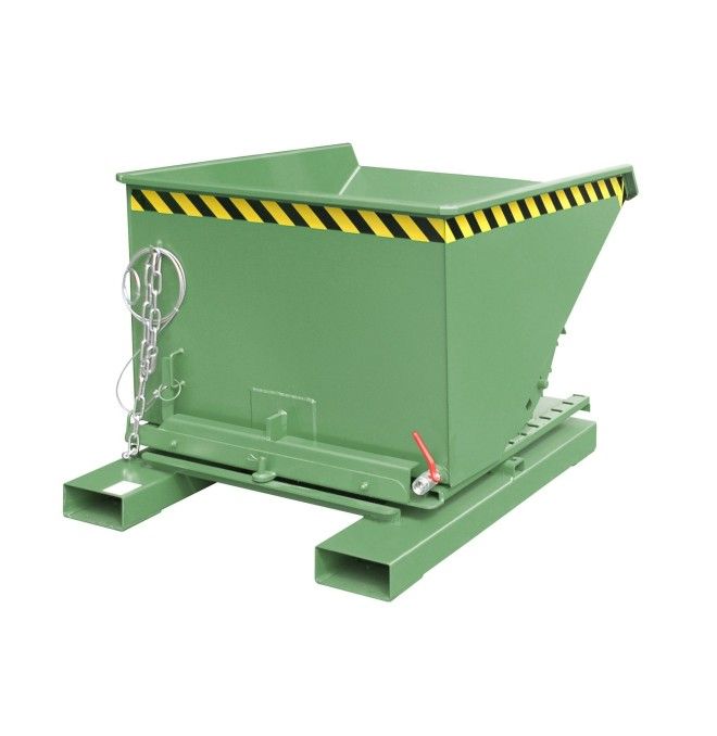 Tilting Container--Container of chips, painted, green
