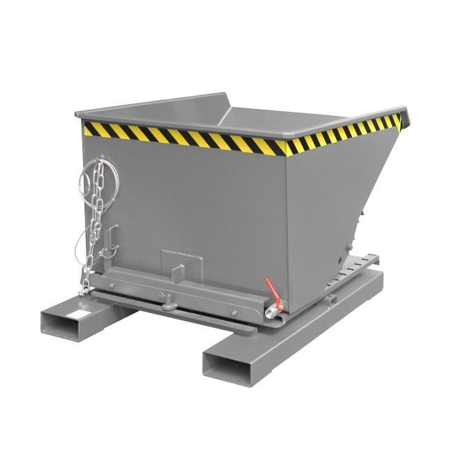 Tilting Container--Container of chips, painted, gray mouse