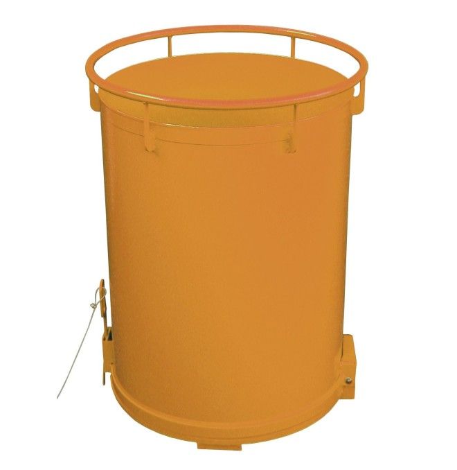 Tilting Container--Container cilindrical, painted, Orange yellow