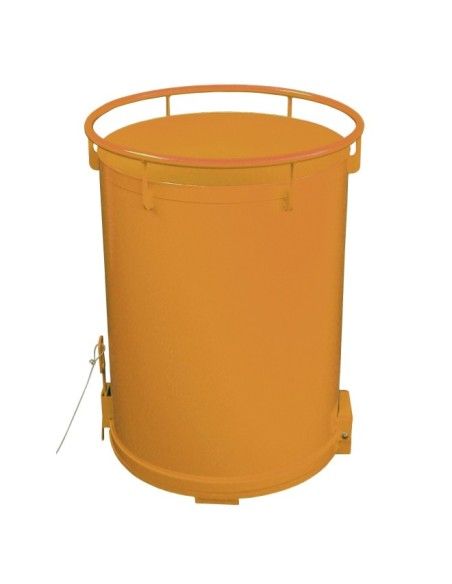 Tilting Container--Container cilindrical, painted, Orange yellow