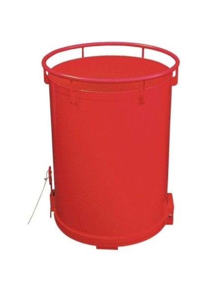 Tilting Container--Container cylindrical, painted, Red fire