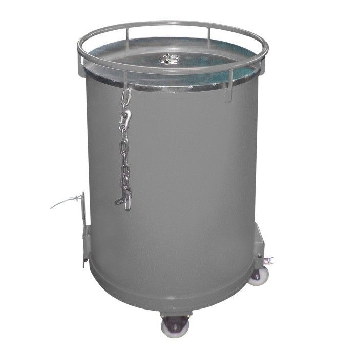 Bacs Basculants--Conteneur cylindrique, peinte, souris grise