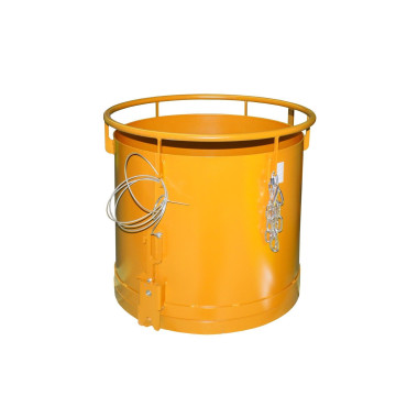 Contenedor cilíndrico, pintado, Amarillo naranja