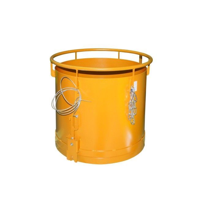 Contenedor cilíndrico, pintado, Amarillo naranja