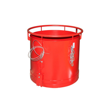 Contenedor cilíndrico, pintado, Rojo fuego