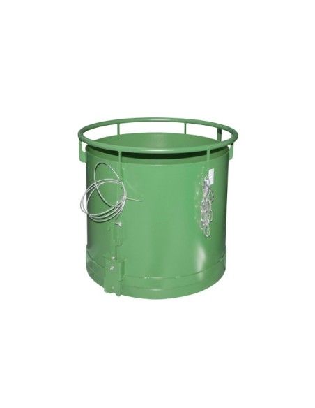 Tilting Container--Container cylindrical, painted, green