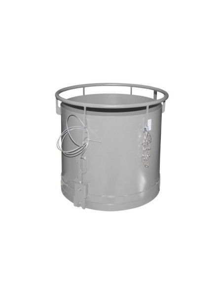Recipiente Inclinável--Recipiente cilíndrico, pintado, rato cinza