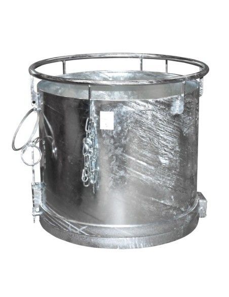 Tilting Container--Container cylindrical, hot galvanized