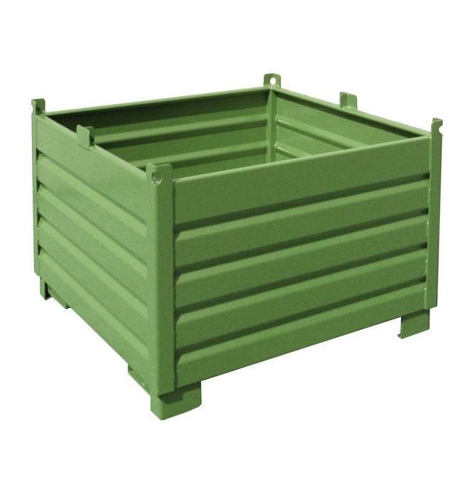 Contenitore Ribaltabile--Colettore, dipinto, verde
