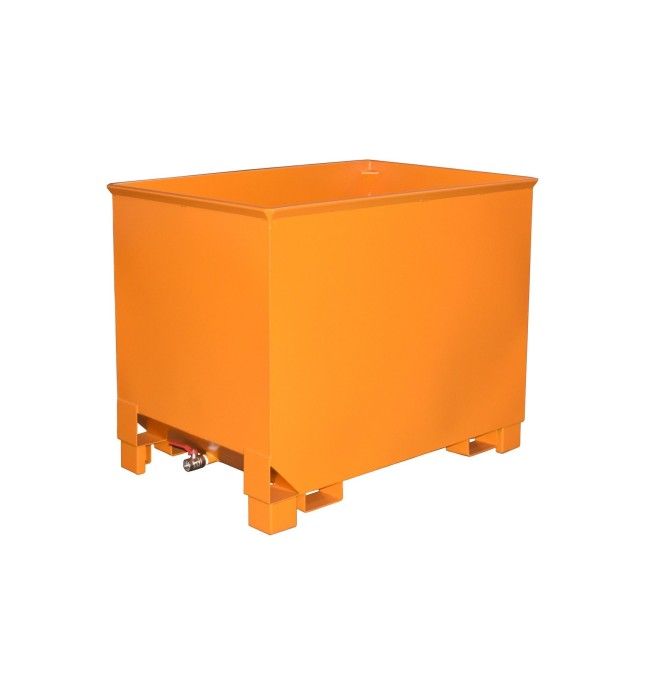 Contenitore Ribaltabile--Virutas cubo, dipinto, Arancione giallo