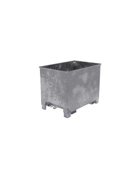 Recipiente Inclinável--Recipiente de batatas fritas, galvanizado a quente