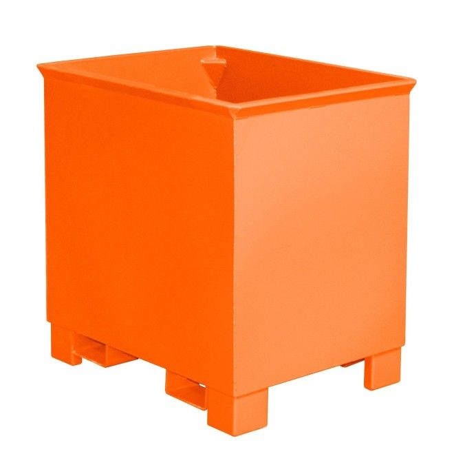 Papelera, pintada, Amarillo naranja