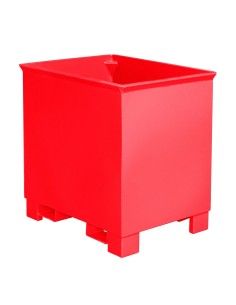 Kippbehälter--Mülleimer, bemalt, feuerrot