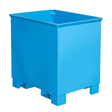Papelera, pintada, Azul claro
