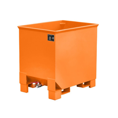 Cubo de virutas, pintado, Amarillo naranja