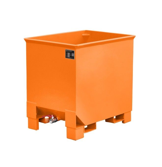 Kippbehälter--Virutas Würfel, lackiert, Orange gelb