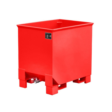 Contenitore Ribaltabile--Virutas cubo, dipinto, Fuoco rosso