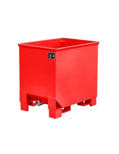 Cubo de virutas, pintado, Rojo fuego