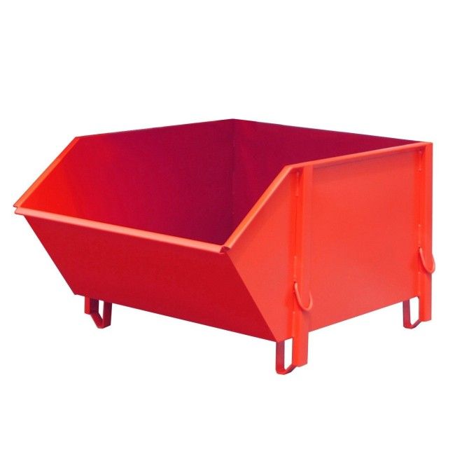 Recipientes para Construção--Recipiente para materiais construção, pintado, fogo vermelho