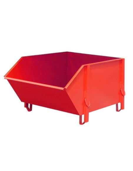 Recipientes para Construção--Recipiente para materiais construção, pintado, fogo vermelho