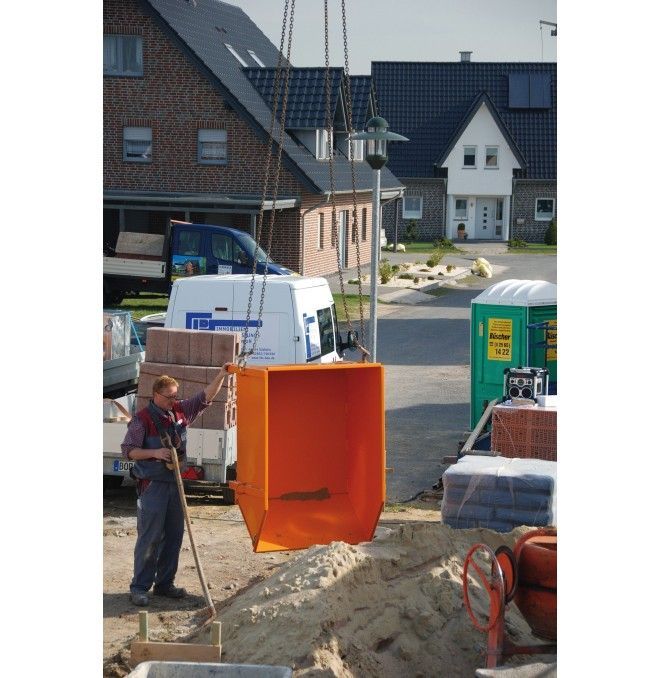 Containers for Construction--Container for materials construction, painted, light blue