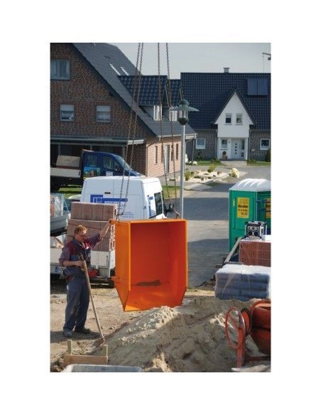 Containers for Construction--Container for materials construction, painted, green Reseda