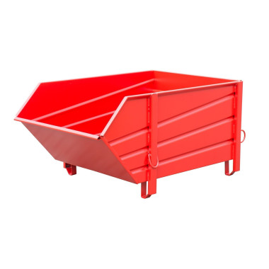 Containers for Construction--Container for materials construction, painted, red fire