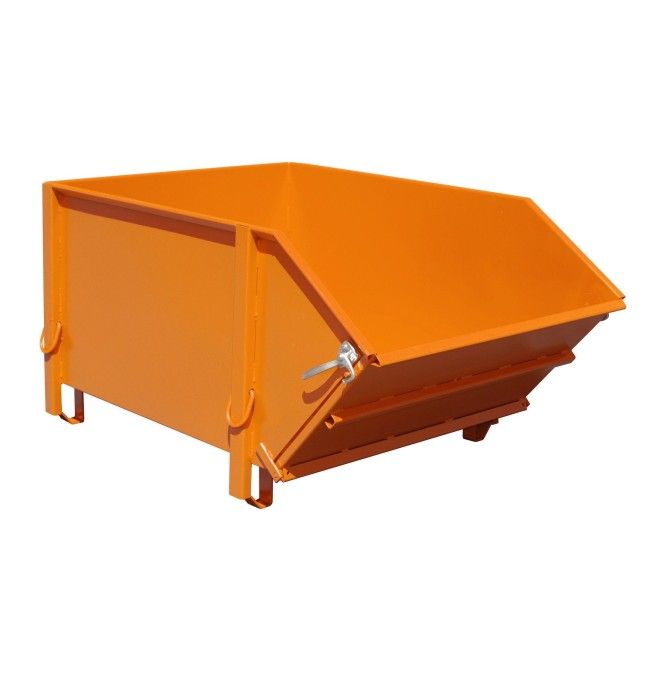 Contenitori per Edilizia--Contenitore per materiali costruzione, dipinto, giallo arancio