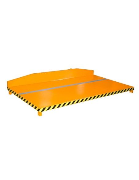 Implementos Especiais--Plataforma transportadora de cortes, capacidade de 2.000 kg, amarelo laranja