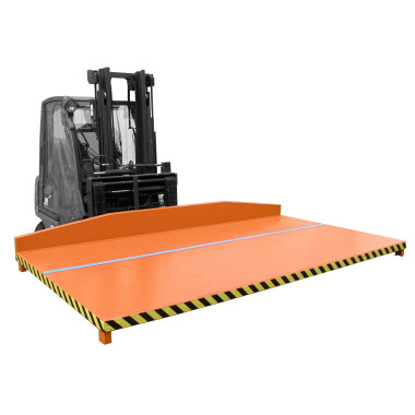Implementos Especiais--Plataforma para Reordens, pintado, amarelo laranja