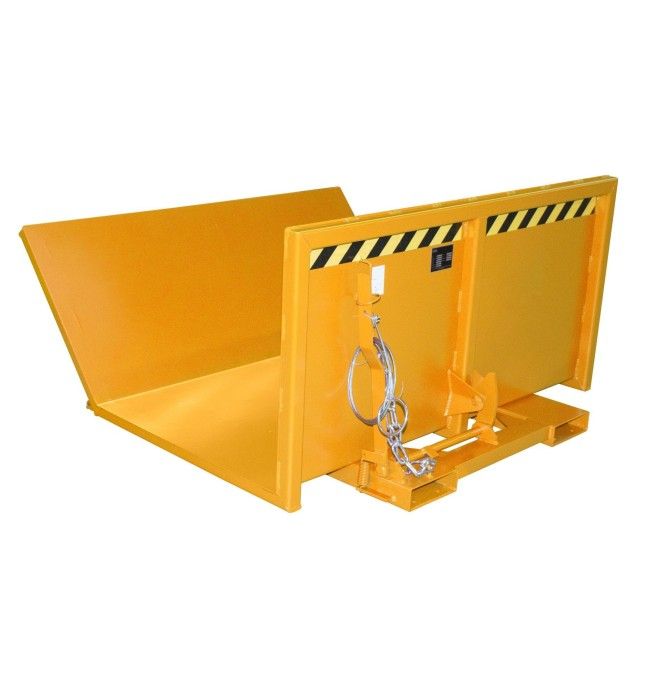 Recipiente Inclinável--Recipiente para material longo, pintado, amarelo laranja