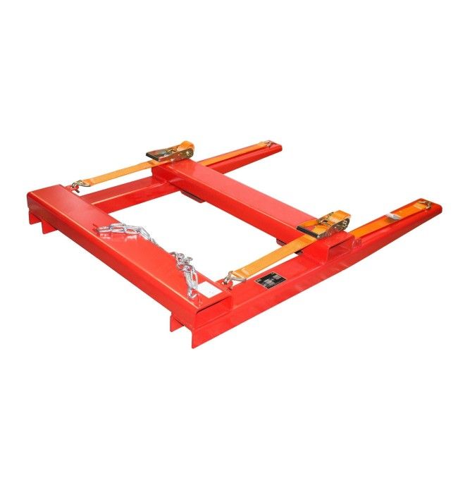 Special Attachments-- Long load handling device, painted, red fire