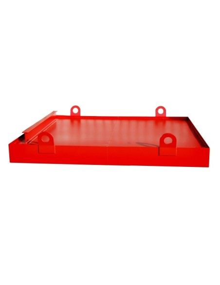 Bandeja colectora para contenedores, pintada, rojo fuego