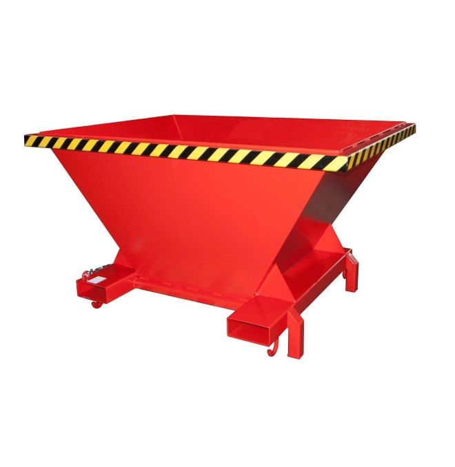 Tilting Container--Tilting Container filled, painted, red fire