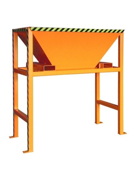 Bacs Basculants--Bac Basculant remplissage, peint, Orange jaune