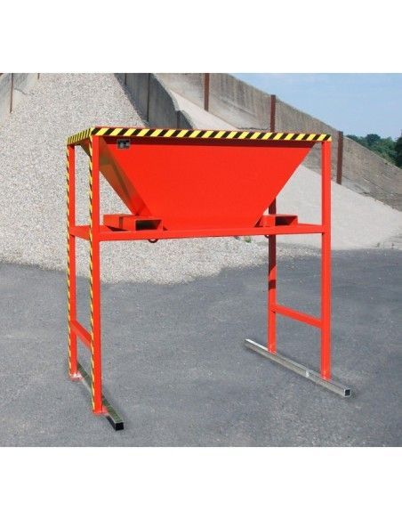 Tilting Container--Tilting Container filled, painted, gray mouse