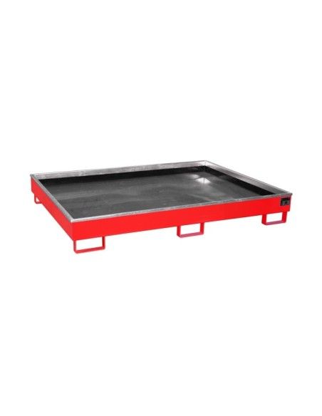 Balda colectora con inserto de PE, pintado, rojo fuego