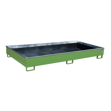 Polyethylene & metal buckets --Balda collection with PE insert, painted, green Reseda