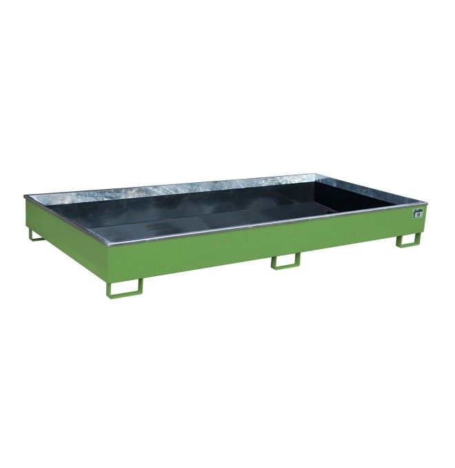 Polyethylene & metal buckets --Balda collection with PE insert, painted, green Reseda