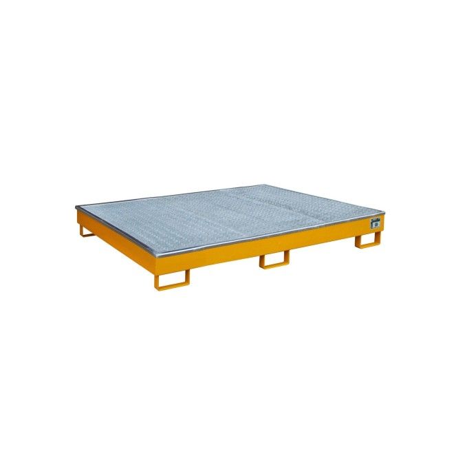 --Sumider of shelf with PE insert, painted, orange yellow